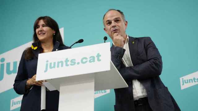 La presidenta de Junts, Laura Borràs, y el secretario general, Jordi Turull / EFE - Enric Fontcuberta
