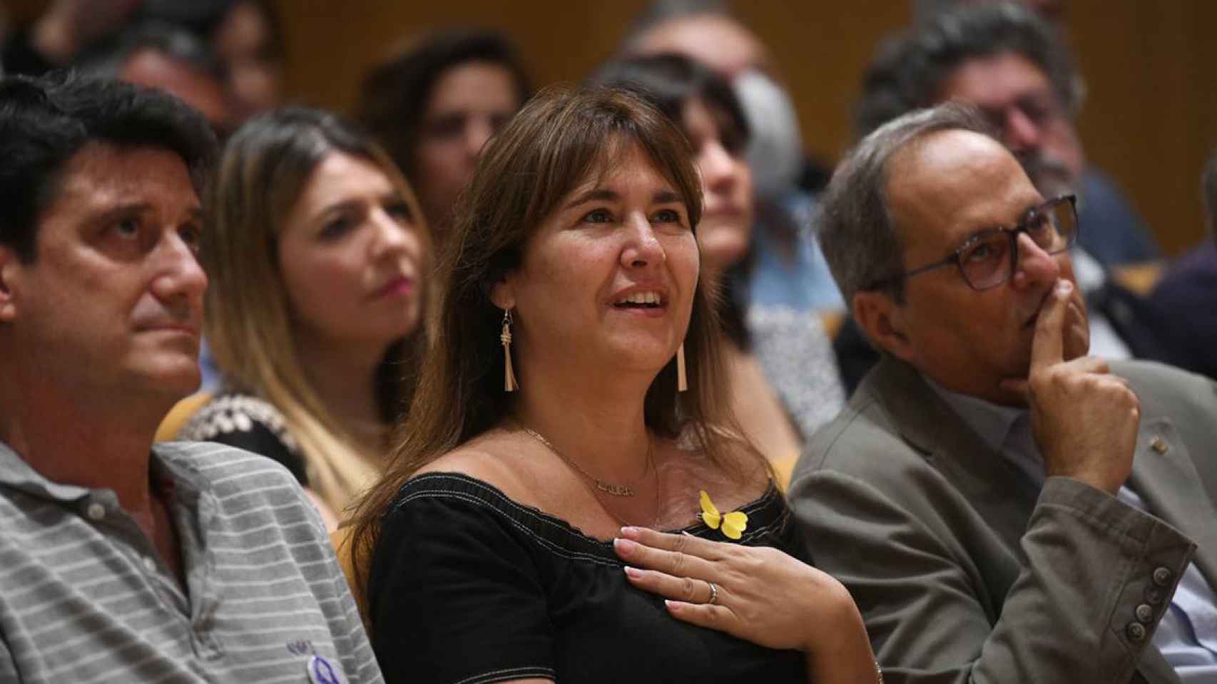 Laura Borràs, junto a Quim Torra, en el homenaje recibido en el Ateneu / GRUP DE SUPORT A LAURA BORRÀS