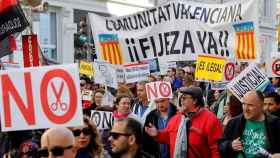 Manifestación de miles de interinos e interinas en Madrid / EFE