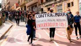 Manifestación de los okupas de la Casa Buenos Aires de Barcelona, que el ayuntamiento expropiará / CG