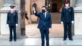 El hasta ahora vicepresidente del Govern, Pere Aragonès, llega al Palau de la Generalitat, para tomar posesión de su cargo como presidente / EP