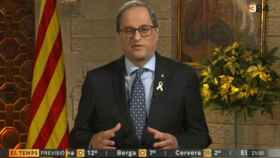 Quim Torra, presidente catalán, durante el discurso de Fin de Año / CCMA