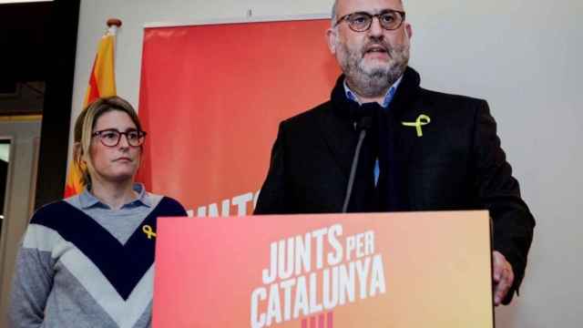 Elsa Artadi y Eduard Pujol, que se ofrece como posible candidato a la Generalitat / EFE