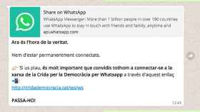 El Whatsapp interceptado por la Guardia Civil / CG