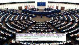 El Parlamento Europeo y una de las páginas de entrada a 'Forocoches' | CG