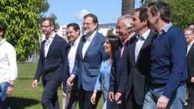 Mariano Rajoy (centro) ha encabezado la clausura del encuentro de Nuevas Generaciones del PP en Córdoba.