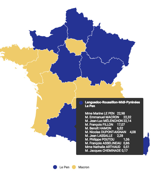 mapa elecciones francia