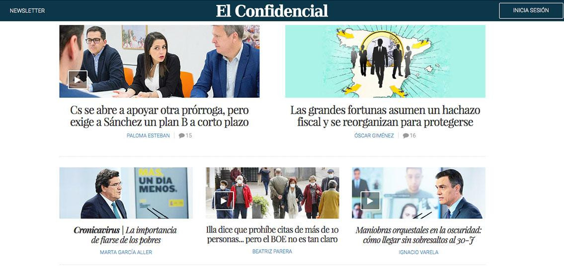 Noticias de 'El Confidencial' del 13 de mayo