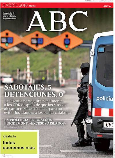 Una foto de la portada del ABC
