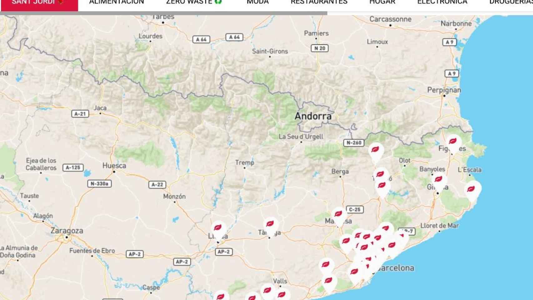 El mapa de floristerías de Tiendeo para celebrar Sant Jordi