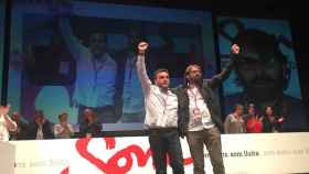Matías Carnero (izquierda) y Camil Ros (derecha), al ser elegidos presidente y secretario general de UGT de Cataluña / CG