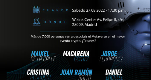 Cartel del evento MundoCrypto del próximo 27 de agosto en Madrid / CEDIDA