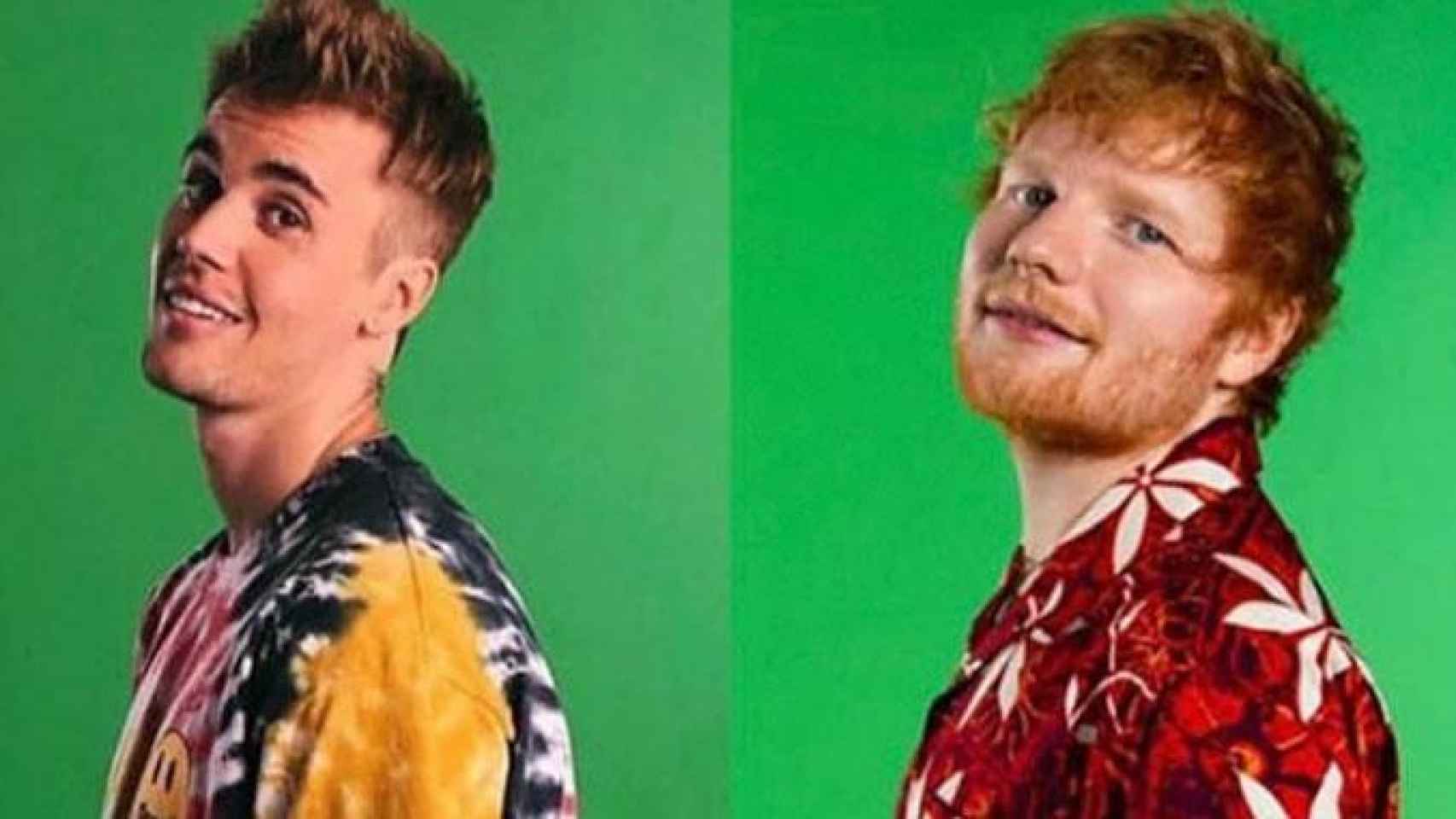 Justin Bieber y Ed Sheeran / INSTAGRAM