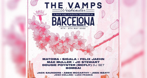 Cartel del evento de The Vamps en Barcelona