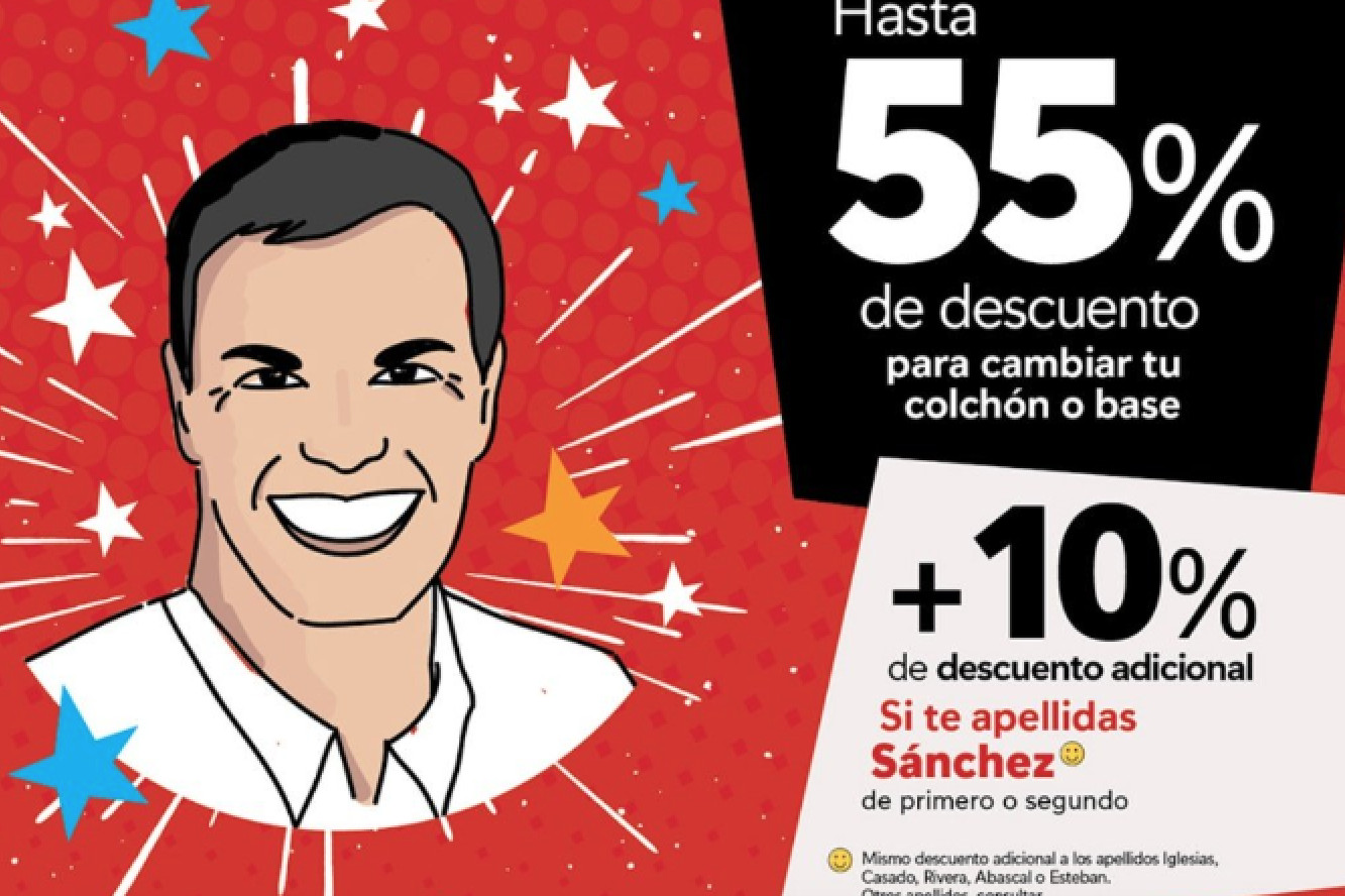 Una empresa de colchones se inspira en Pedro Sánchez para vender más / TWITTER
