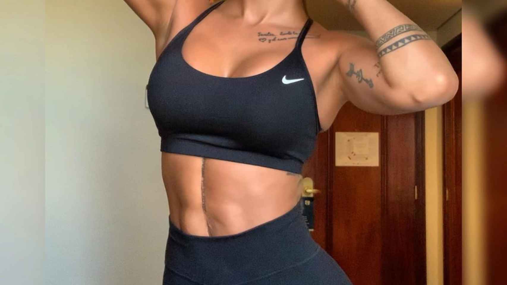 Sonia Isaza posa con su body de fitness