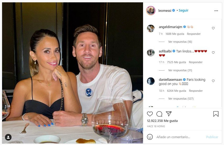 Leo Messi comparte su cena romántica con Antonella en Instagram / Redes