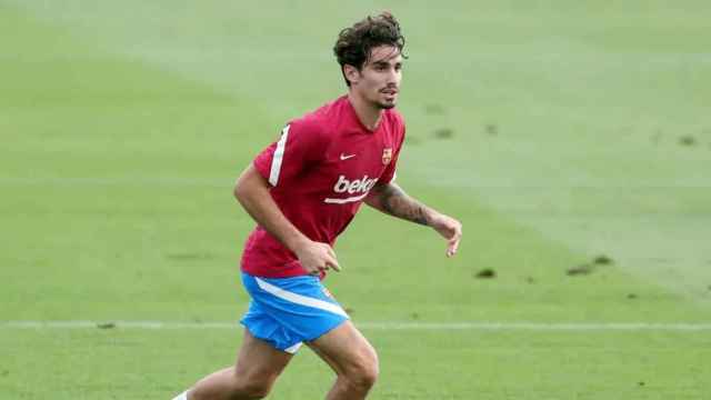 Álex Collado, en un entrenamiento reciente del Barça / FCB