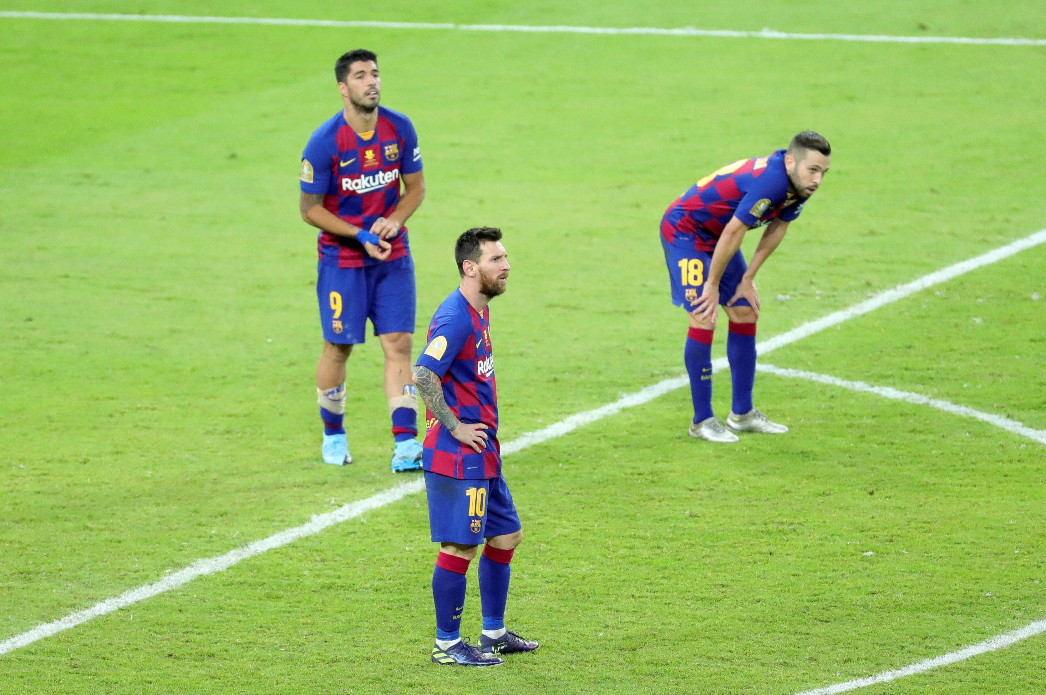 Messi, Luis Suárez y Jordi Alba / EFE