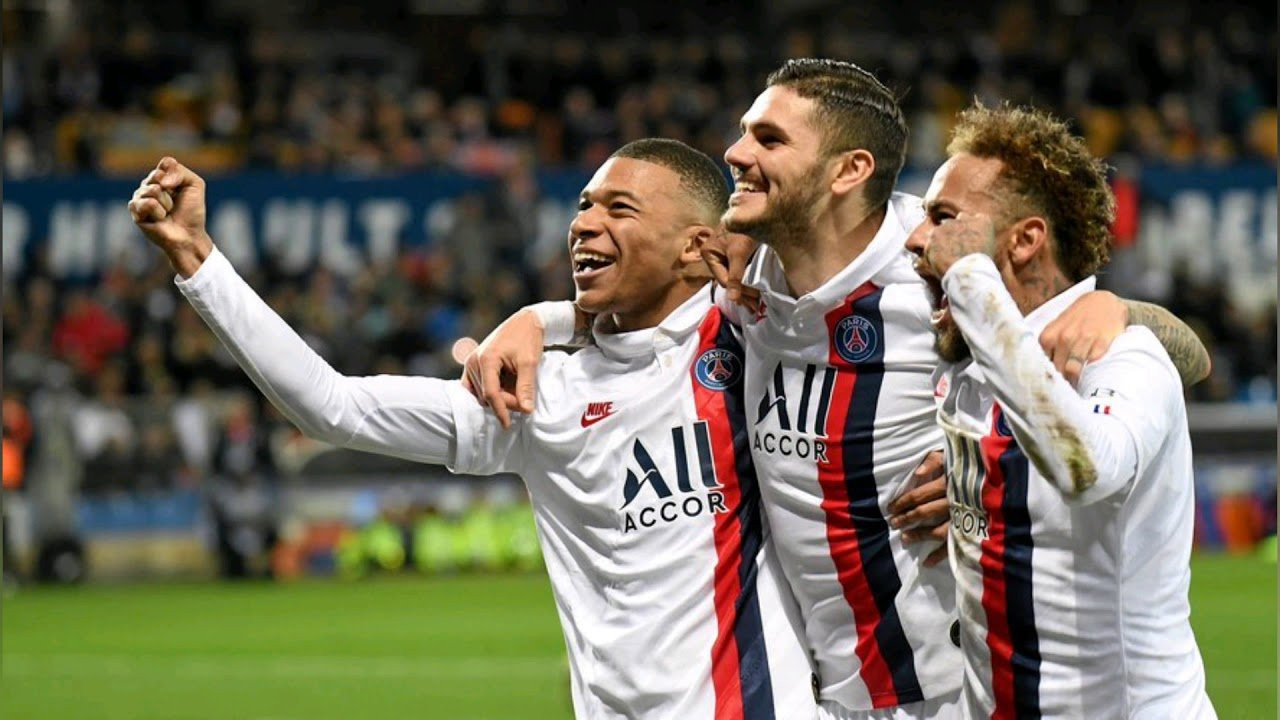 Mbappé, Icardi y Neymar celebrando un gol con el PSG / EFE