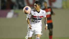Gustavo Maia, en un partido con las categorías inferiores del San Paulo / REDES