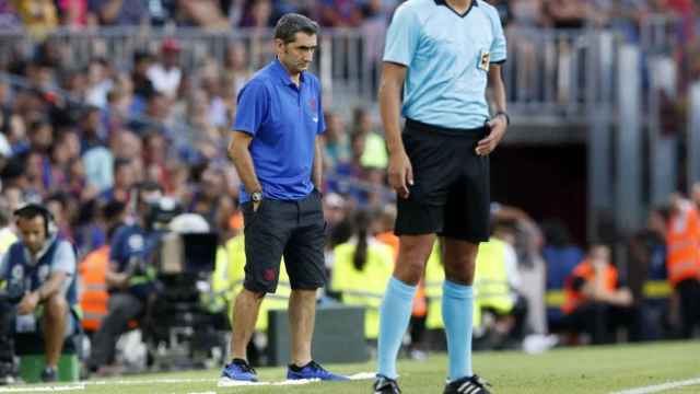 Valverde durante el partido del Gamper / FC Barcelona