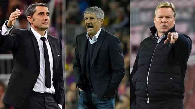 Valverde, Setién y Koeman, tres entrenadores del Barça en un año | Culemanía