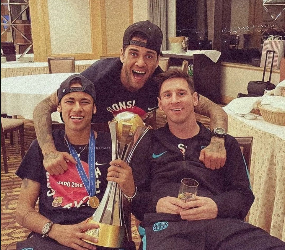 Leo Messi con Neymar y Dani Alves / REDES