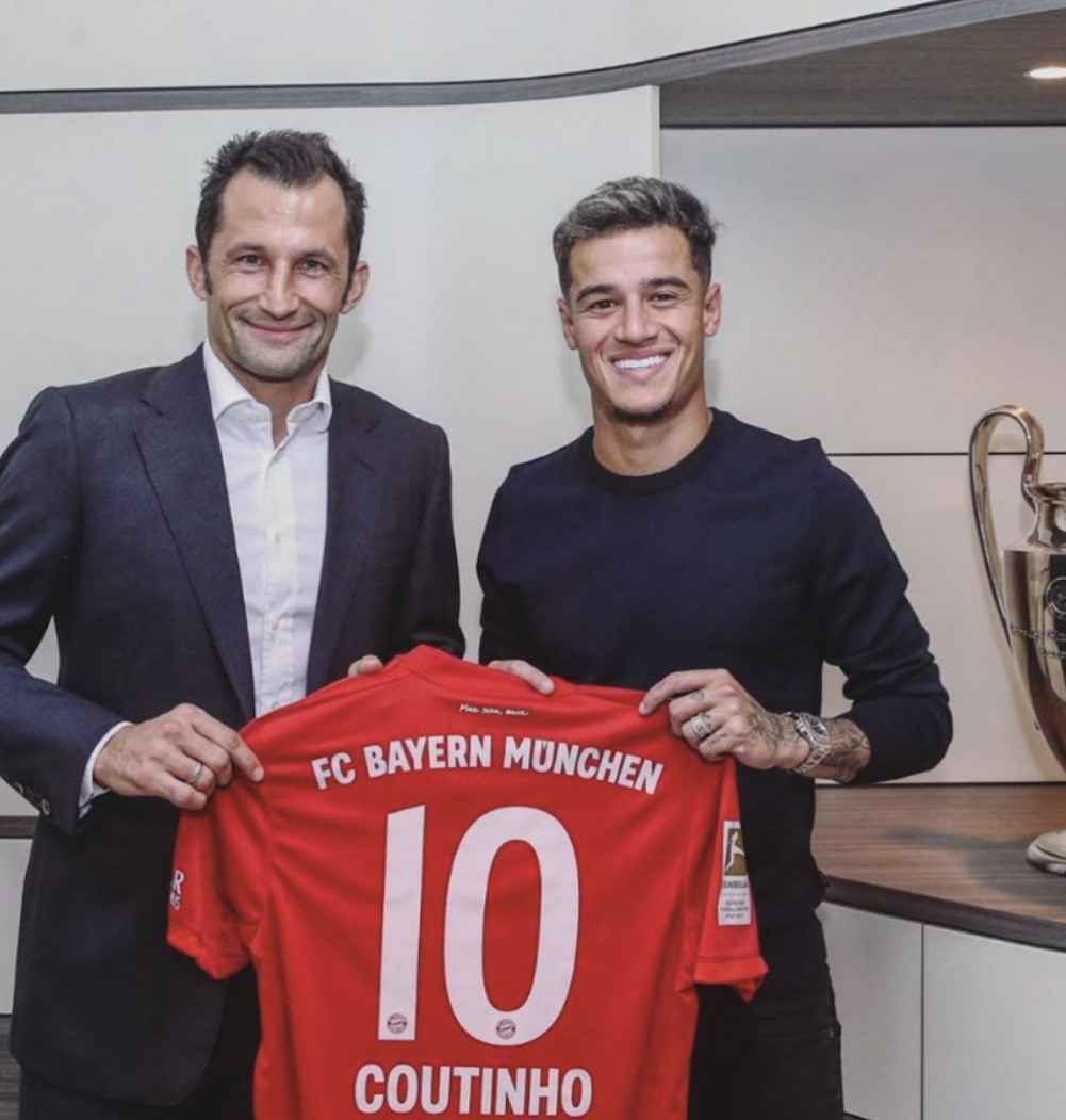 Una foto de Philippe Coutinho presentado como jugador del Bayern de Munich / Twitter