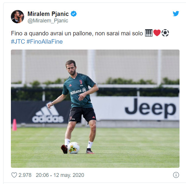 Publicación de Pjanic sobre sus rumores en Can Barça / Twitter