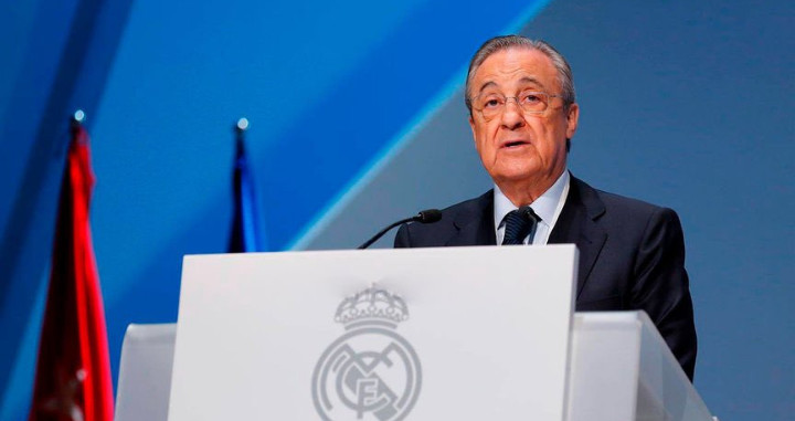 Florentino Pérez en la asamblea del Real Madrid / EFE