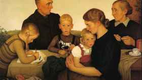El cuadro 'Familia campesina de Kahlenberr', pintado en 1939 por Adolf Wissel, condensa los valores artísticos defendidos por los nazis