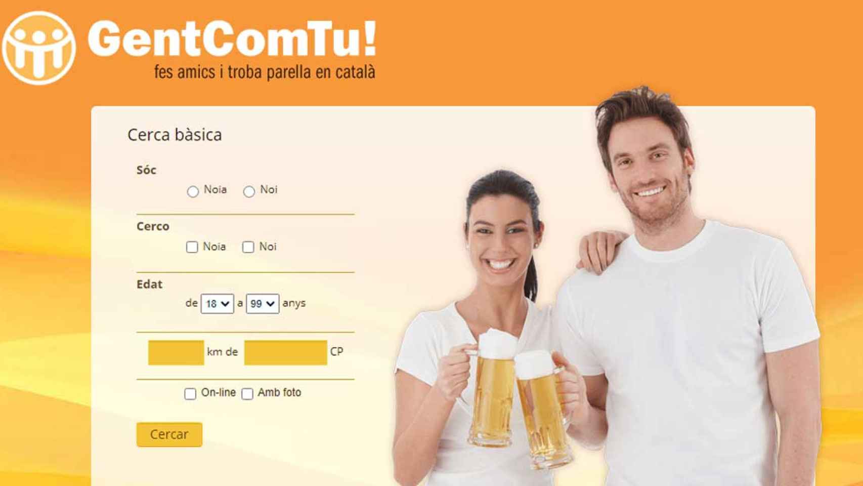 Página principal de la web 'Gent com Tu!' / GENTCOMTU.COM