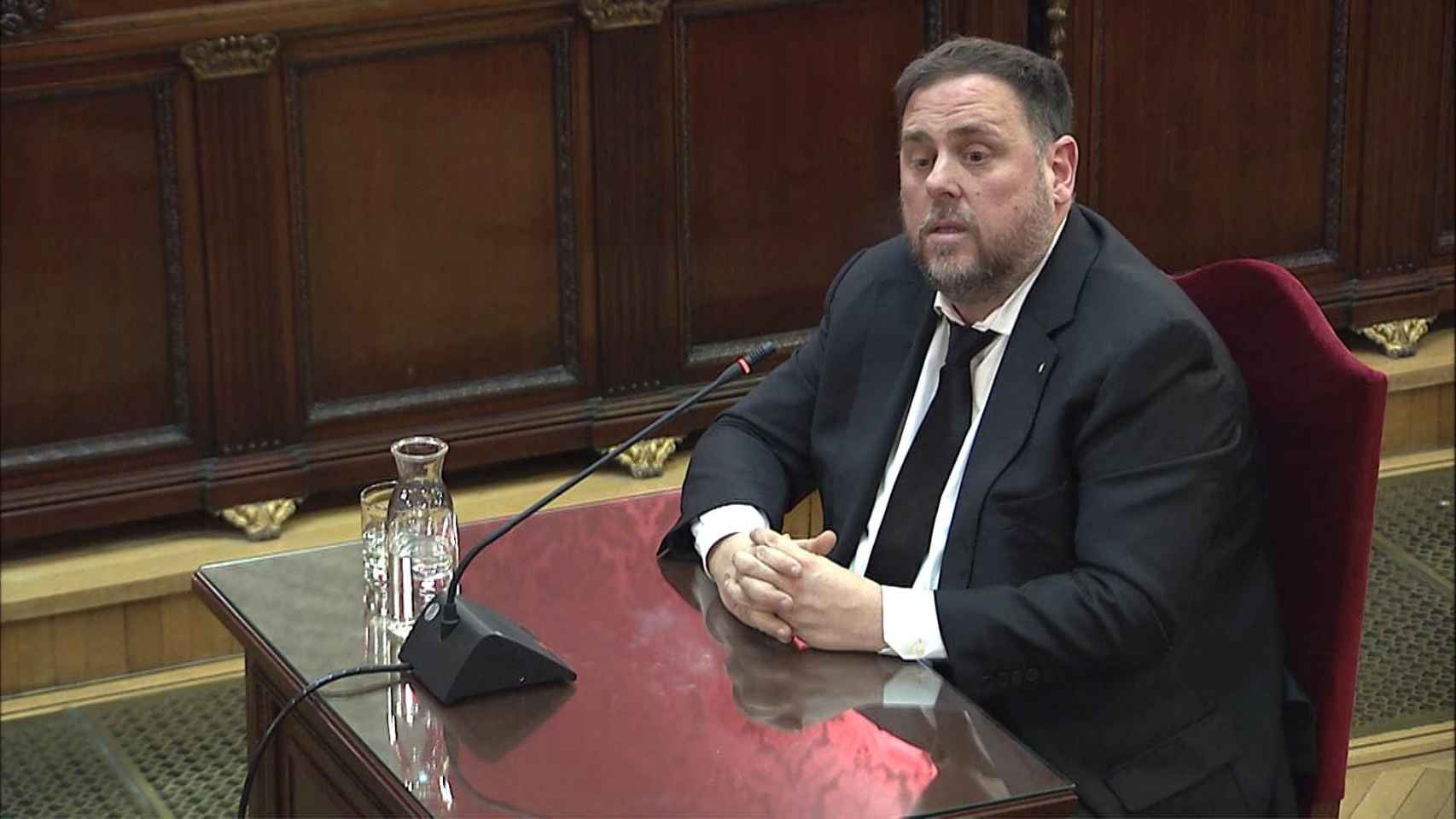 El exvicepresidente de la Generalitat Oriol Junqueras ante el Tribunal Supremo, y en la cárcel por sedición / EP