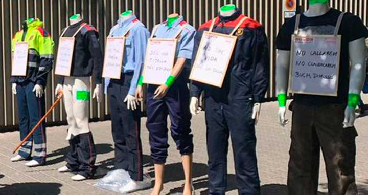 Protesta de Mossos d'Esquadra por la gestión de Buch ante la consejería de Interior / @USPAC