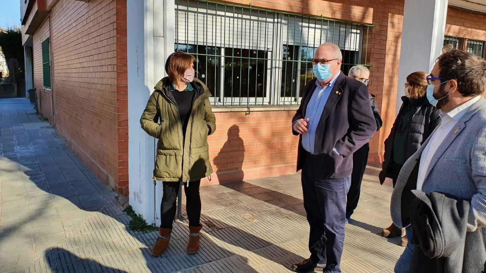 Josep Bargalló durante su visita al Instituto Escuela Catalunya, en Sant Cugat del Vallès / EP