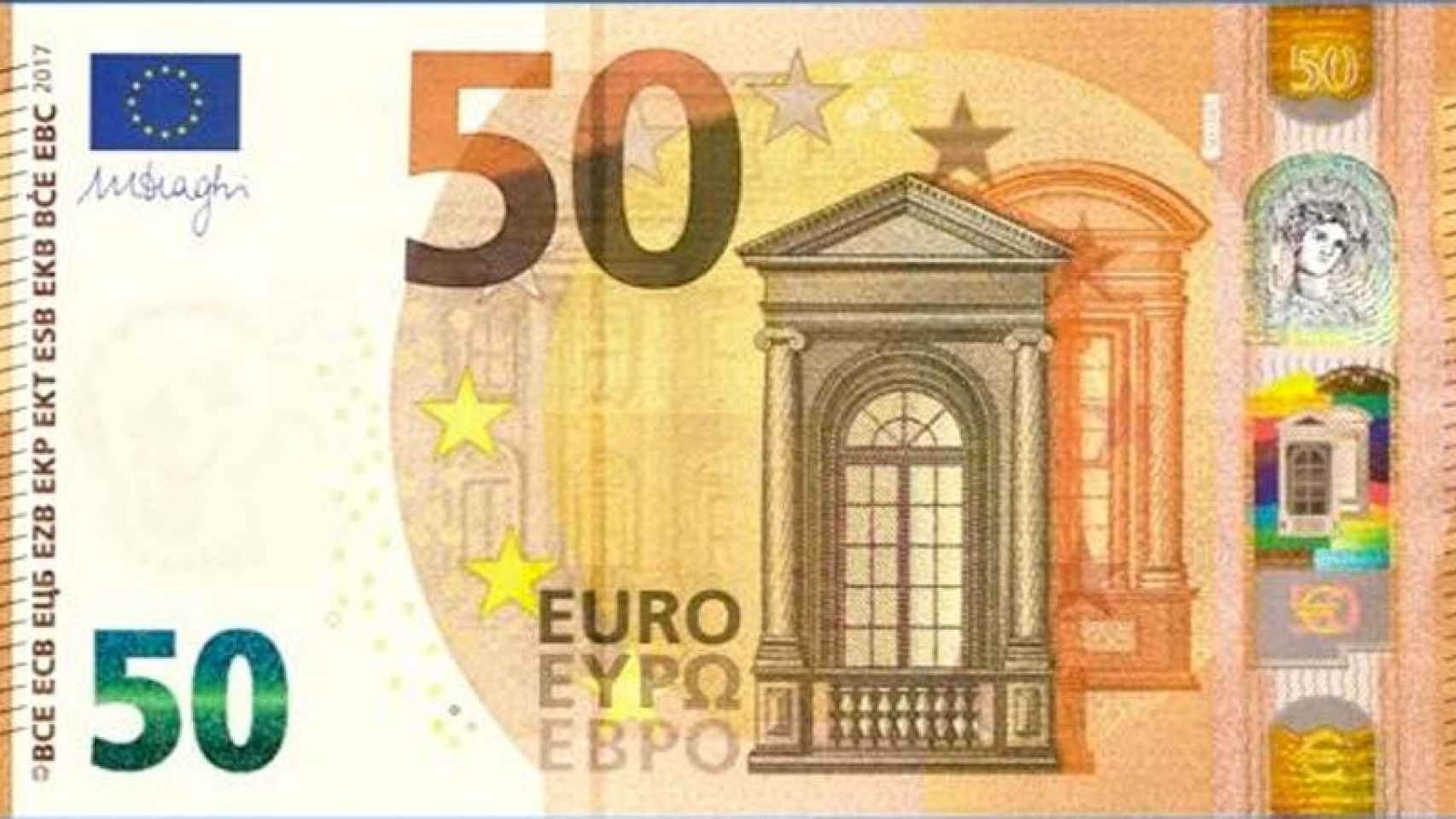 El nuevo billete de 50 euros.