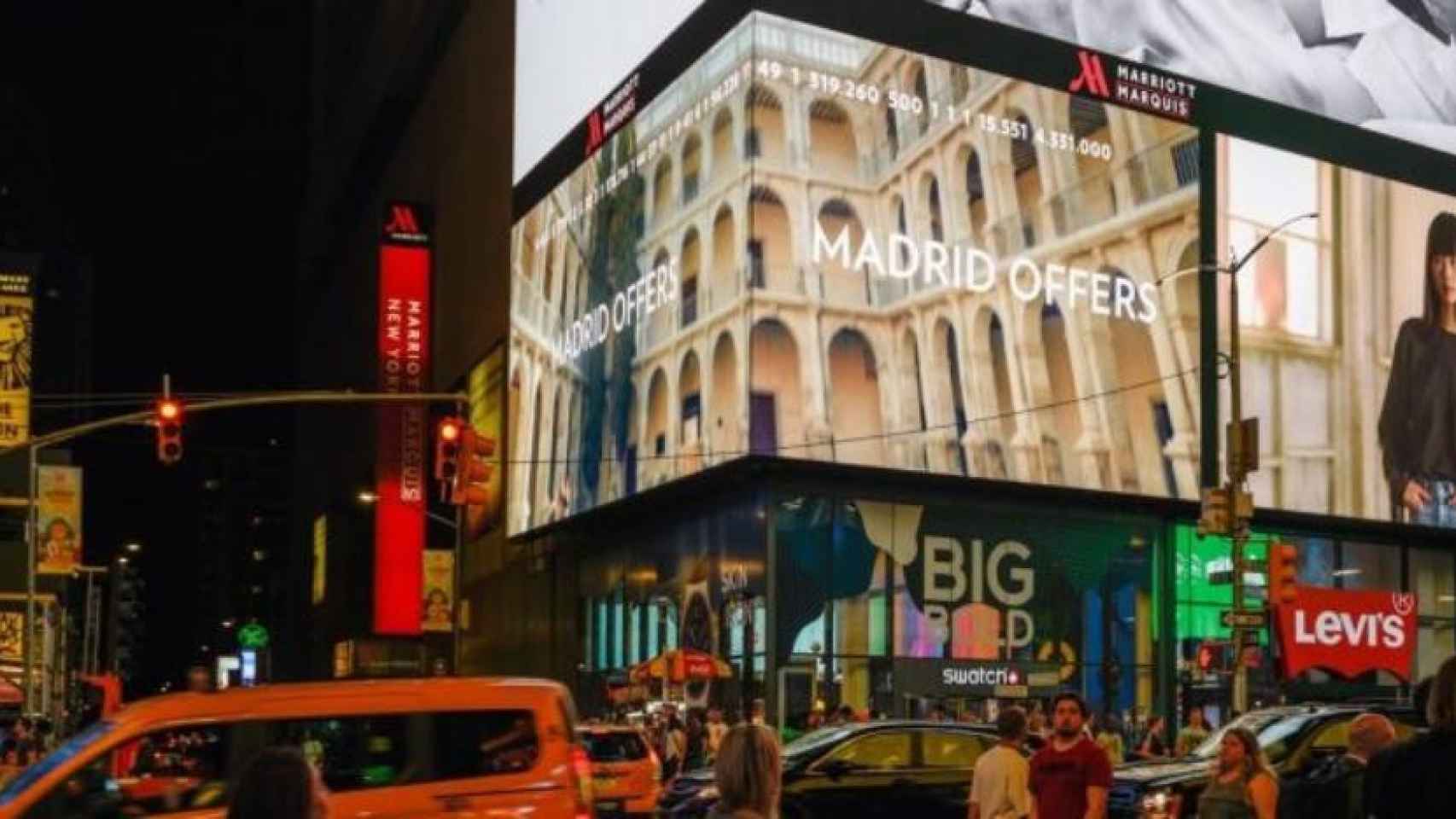 La campaña 'Madrid never ends', promociona la capital como destino turístico en la mítica Times Square de Nueva York / SEPTEMBER