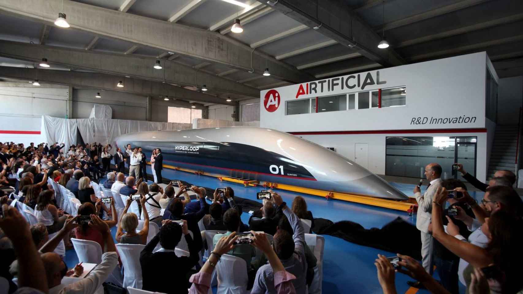 Presentación de la cápsula del tren Hyperloop, una de las grandes bazas de la empresa Airtificial