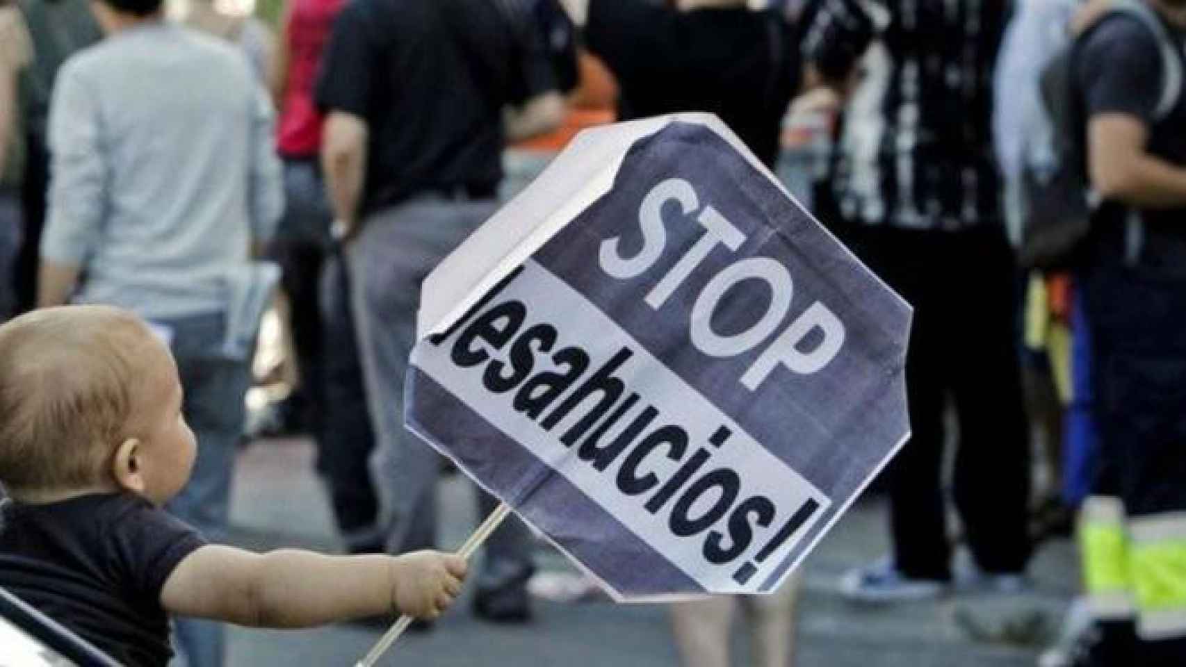 Imagen de archivo de una protesta contra los desahucios / EE