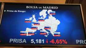 Imagen de la Bolsa de Madrid este viernes, tras el referéndum del Reino Unido.