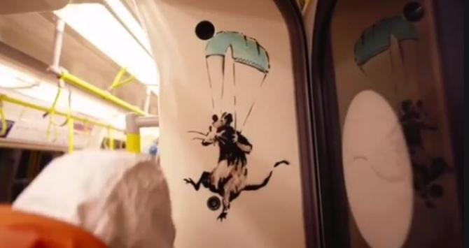 Una de las obras de Banksy en el metro de Londres / INSTAGRAM BANKSY
