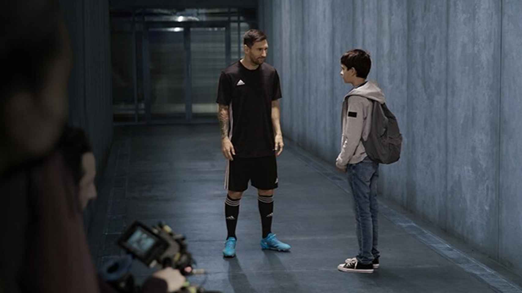 Lionel Messi, en la grabación de un anuncio con MasterCard / Redes