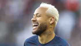 Neymar, sonriente, en la previa de un partido con el PSG / EFE