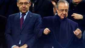 Una foto de Josep Maria Bartomeu y Florentino Pérez, presidentes del Barça y el Real Madrid / EFE