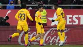 El Barça, virtual campeón de invierno en la Liga, tras ganar al Girona / EFE