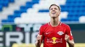 Dani Olmo celebra un gol con el RB Leipzig / EFE