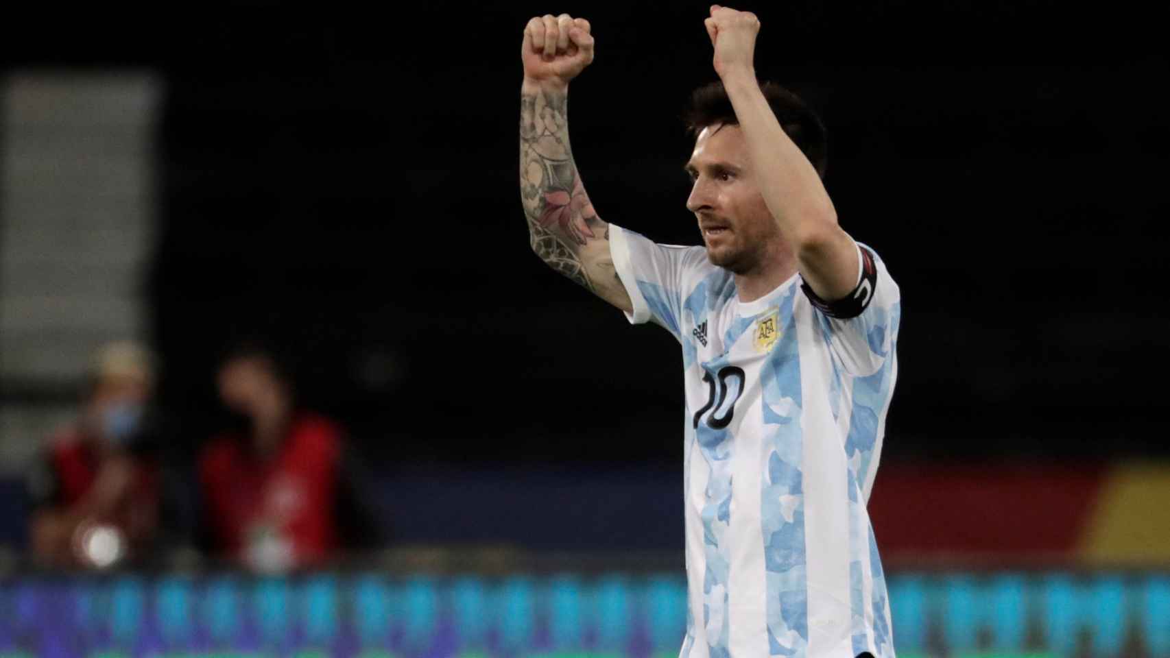 Messi celebrando su gol contra Chile / EFE