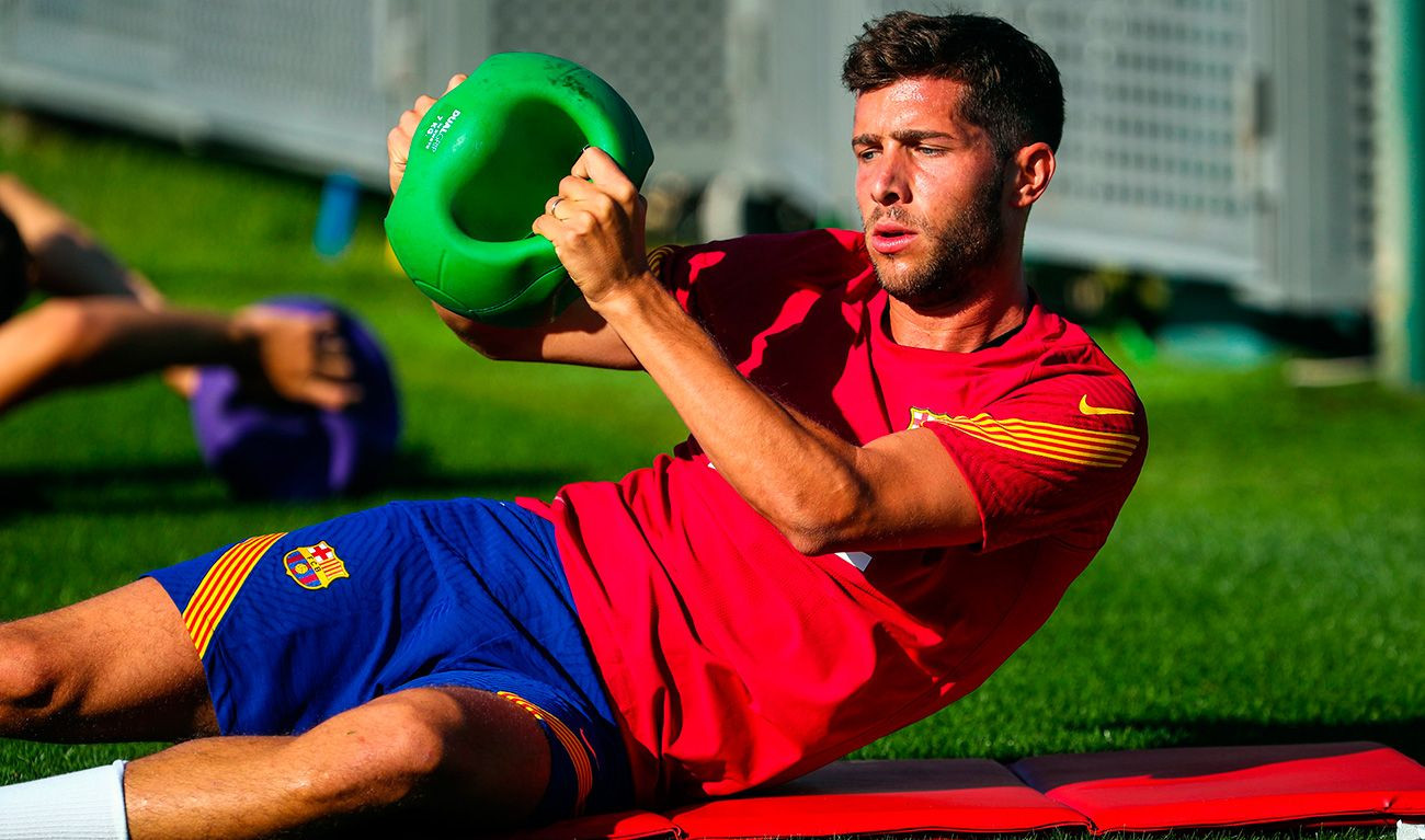 Sergi Roberto, en un entrenamiento | FCB