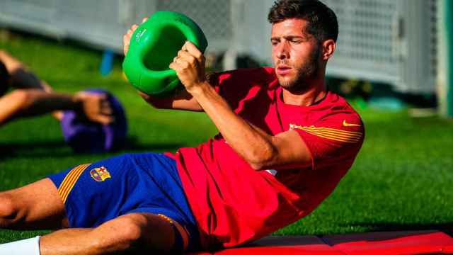 Sergi Roberto, en un entrenamiento | FCB